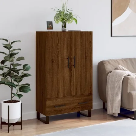 Tall sideboard engineered wood brown oak 69.5x31x115 cm by vidaXL, Sideboards - Ref: Foro24-828267, Price: 93,51 €, Discount: %