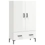 Aparador alto madera de ingeniería blanco brillo 69,5x31x115 cm de vidaXL, Aparadores - Ref: Foro24-828238, Precio: 98,35 €, ...