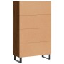 Tall sideboard engineered wood brown oak 69.5x31x115 cm by vidaXL, Sideboards - Ref: Foro24-828267, Price: 94,66 €, Discount: %