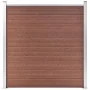 Fence set 9 square + 1 oblique WPC brown 1657x186 cm by vidaXL, fence panels - Ref: Foro24-3053223, Price: 2,00 €, Discount: %