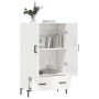Hochglänzendes Sideboard aus weißem Holzwerkstoff, 69,5 x 31 x 115 cm von vidaXL, Sideboards - Ref: Foro24-828238, Preis: 99,...