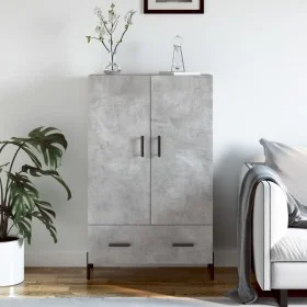 Concrete gray engineered wood tall sideboard 69.5x31x115 cm by vidaXL, Sideboards - Ref: Foro24-828248, Price: 71,21 €, Disco...