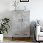 Concrete gray engineered wood tall sideboard 69.5x31x115 cm by vidaXL, Sideboards - Ref: Foro24-828248, Price: 79,85 €, Disco...