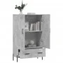 Concrete gray engineered wood tall sideboard 69.5x31x115 cm by vidaXL, Sideboards - Ref: Foro24-828248, Price: 71,21 €, Disco...
