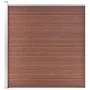 Fence set 9 square + 1 oblique WPC brown 1657x186 cm by vidaXL, fence panels - Ref: Foro24-3053223, Price: 2,00 €, Discount: %