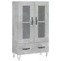 Aparador alto madera de ingeniería gris hormigón 69,5x31x115 cm de vidaXL, Aparadores - Ref: Foro24-828296, Precio: 83,97 €, ...