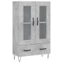 Concrete gray engineered wood tall sideboard 69.5x31x115 cm by vidaXL, Sideboards - Ref: Foro24-828296, Price: 84,95 €, Disco...