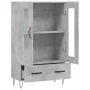 Aparador alto madera de ingeniería gris hormigón 69,5x31x115 cm de vidaXL, Aparadores - Ref: Foro24-828296, Precio: 83,97 €, ...