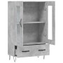 Concrete gray engineered wood tall sideboard 69.5x31x115 cm by vidaXL, Sideboards - Ref: Foro24-828296, Price: 84,95 €, Disco...