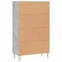 Aparador alto madera de ingeniería gris hormigón 69,5x31x115 cm de vidaXL, Aparadores - Ref: Foro24-828296, Precio: 83,97 €, ...