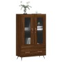 Aparador alto madera de ingeniería roble marrón 69,5x31x115 cm de vidaXL, Aparadores - Ref: Foro24-828275, Precio: 88,52 €, D...