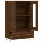 Tall sideboard engineered wood brown oak 69.5x31x115 cm by vidaXL, Sideboards - Ref: Foro24-828275, Price: 87,19 €, Discount: %