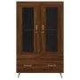 Tall sideboard engineered wood brown oak 69.5x31x115 cm by vidaXL, Sideboards - Ref: Foro24-828275, Price: 87,19 €, Discount: %