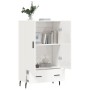 Hochglänzendes Sideboard aus weißem Holzwerkstoff, 69,5 x 31 x 115 cm von vidaXL, Sideboards - Ref: Foro24-828254, Preis: 100...