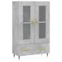 Concrete gray engineered wood tall sideboard 69.5x31x115 cm by vidaXL, Sideboards - Ref: Foro24-828280, Price: 91,02 €, Disco...