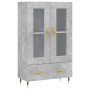Hohes Sideboard aus betongrauem Holzwerkstoff, 69,5 x 31 x 115 cm von vidaXL, Sideboards - Ref: Foro24-828280, Preis: 92,24 €...
