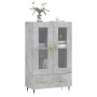 Hohes Sideboard aus betongrauem Holzwerkstoff, 69,5 x 31 x 115 cm von vidaXL, Sideboards - Ref: Foro24-828280, Preis: 92,24 €...