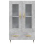 Hohes Sideboard aus betongrauem Holzwerkstoff, 69,5 x 31 x 115 cm von vidaXL, Sideboards - Ref: Foro24-828280, Preis: 92,24 €...
