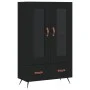 Aparador alto madera de ingeniería negro 69,5x31x115 cm de vidaXL, Aparadores - Ref: Foro24-828269, Precio: 106,00 €, Descuen...