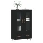 Aparador alto madera de ingeniería negro 69,5x31x115 cm de vidaXL, Aparadores - Ref: Foro24-828269, Precio: 106,00 €, Descuen...