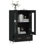 Tall black engineered wood sideboard 69.5x31x115 cm by vidaXL, Sideboards - Ref: Foro24-828269, Price: 107,67 €, Discount: %