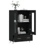 Tall black engineered wood sideboard 69.5x31x115 cm by vidaXL, Sideboards - Ref: Foro24-828269, Price: 106,03 €, Discount: %