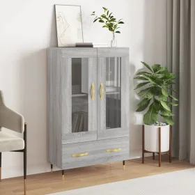 Sonoma gray engineered wood tall sideboard 69.5x31x115 cm by vidaXL, Sideboards - Ref: Foro24-828282, Price: 95,26 €, Discoun...