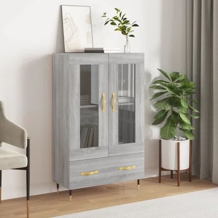 Sonoma gray engineered wood tall sideboard 69.5x31x115 cm by vidaXL, Sideboards - Ref: Foro24-828282, Price: 95,26 €, Discoun...