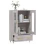 Aparador alto madera de ingeniería gris Sonoma 69,5x31x115 cm de vidaXL, Aparadores - Ref: Foro24-828282, Precio: 96,55 €, De...
