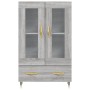 Aparador alto madera de ingeniería gris Sonoma 69,5x31x115 cm de vidaXL, Aparadores - Ref: Foro24-828282, Precio: 96,55 €, De...