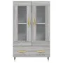 Sonoma gray engineered wood tall sideboard 69.5x31x115 cm by vidaXL, Sideboards - Ref: Foro24-828282, Price: 95,26 €, Discoun...