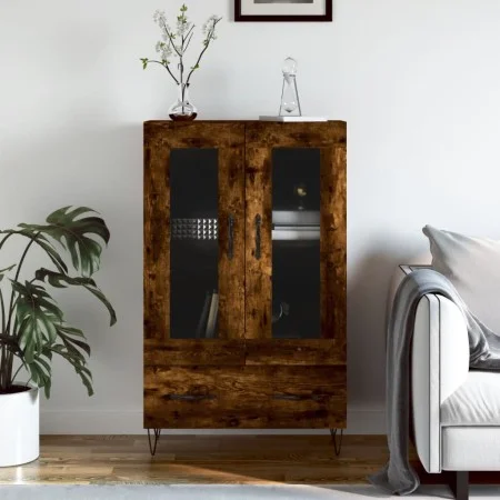 Tall sideboard engineered wood smoked oak 69.5x31x115 cm by vidaXL, Sideboards - Ref: Foro24-828297, Price: 85,95 €, Discount: %