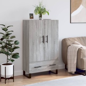 Tall Sonoma Gray Engineered Wood Sideboard 69.5x31x115 cm by vidaXL, Sideboards - Ref: Foro24-828266, Price: 95,84 €, Discoun...