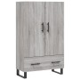 Aparador alto madera de ingeniería gris Sonoma 69,5x31x115 cm de vidaXL, Aparadores - Ref: Foro24-828266, Precio: 95,77 €