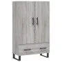 Tall Sonoma Gray Engineered Wood Sideboard 69.5x31x115 cm by vidaXL, Sideboards - Ref: Foro24-828266, Price: 94,69 €, Discoun...