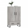 Aparador alto madera de ingeniería gris Sonoma 69,5x31x115 cm de vidaXL, Aparadores - Ref: Foro24-828266, Precio: 95,77 €