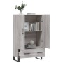 Aparador alto madera de ingeniería gris Sonoma 69,5x31x115 cm de vidaXL, Aparadores - Ref: Foro24-828266, Precio: 95,77 €