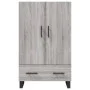 Tall Sonoma Gray Engineered Wood Sideboard 69.5x31x115 cm by vidaXL, Sideboards - Ref: Foro24-828266, Price: 94,69 €, Discoun...