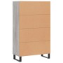 Aparador alto madera de ingeniería gris Sonoma 69,5x31x115 cm de vidaXL, Aparadores - Ref: Foro24-828266, Precio: 95,77 €