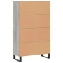 Tall Sonoma Gray Engineered Wood Sideboard 69.5x31x115 cm by vidaXL, Sideboards - Ref: Foro24-828266, Price: 94,69 €, Discoun...