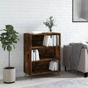 Engineered wood smoked oak bookshelf 69.5x32.5x90 cm by vidaXL, Bookcases and shelves - Ref: Foro24-828337, Price: 55,60 €, D...