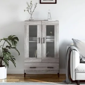 Tall Sonoma Gray Engineered Wood Sideboard 69.5x31x115 cm by vidaXL, Sideboards - Ref: Foro24-828314, Price: 98,01 €, Discoun...