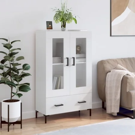 High gloss white engineered wood sideboard 69.5x31x115 cm by vidaXL, Sideboards - Ref: Foro24-828302, Price: 98,39 €, Discoun...