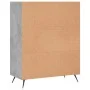 Concrete gray engineered wood shelf 69.5x32.5x90 cm by vidaXL, Bookcases and shelves - Ref: Foro24-828336, Price: 55,60 €, Di...