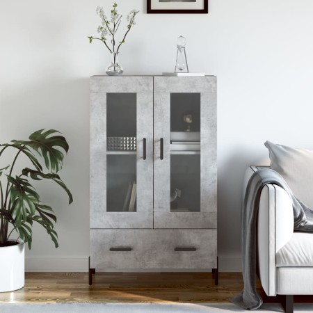 Hohes Sideboard aus betongrauem Holzwerkstoff, 69,5 x 31 x 115 cm von vidaXL, Sideboards - Ref: Foro24-828312, Preis: 96,17 €...