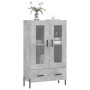 Aparador alto madera de ingeniería gris hormigón 69,5x31x115 cm de vidaXL, Aparadores - Ref: Foro24-828312, Precio: 96,10 €