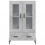 Hohes Sideboard aus betongrauem Holzwerkstoff, 69,5 x 31 x 115 cm von vidaXL, Sideboards - Ref: Foro24-828312, Preis: 96,17 €...