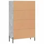 Concrete gray engineered wood tall sideboard 69.5x31x115 cm by vidaXL, Sideboards - Ref: Foro24-828312, Price: 95,01 €, Disco...