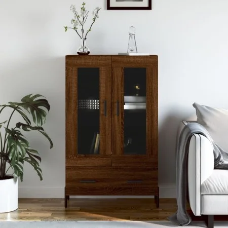 Tall sideboard engineered wood brown oak 69.5x31x115 cm by vidaXL, Sideboards - Ref: Foro24-828315, Price: 98,09 €, Discount: %