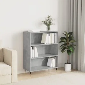 Concrete gray engineered wood shelf 69.5x32.5x90 cm by vidaXL, Bookcases and shelves - Ref: Foro24-828344, Price: 54,76 €, Di...
